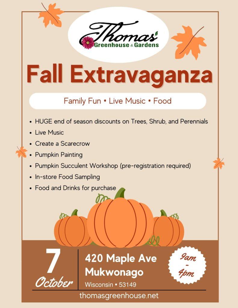 Thomas Greenhouse & Gardens Fall Flyer