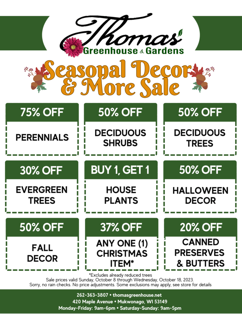 Thomas Garden Center Sale