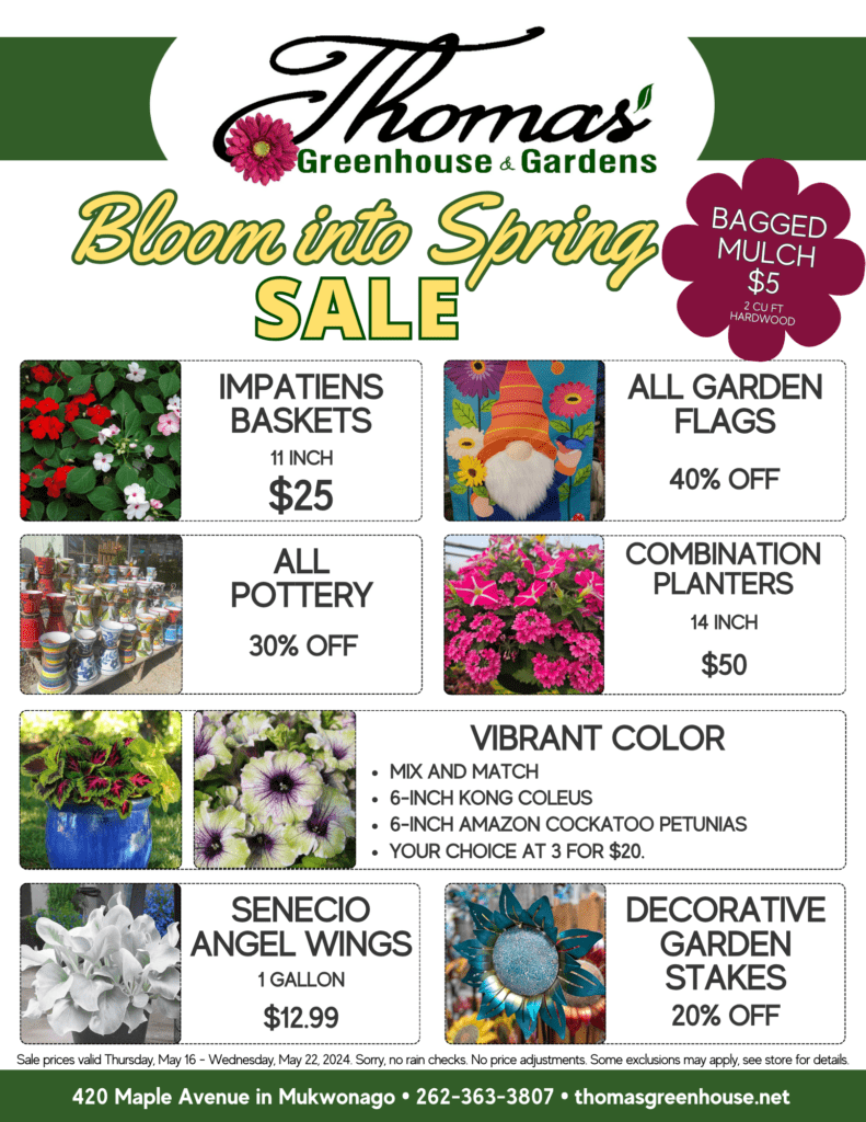 TGH Sale 2024 May 16 garden center sale